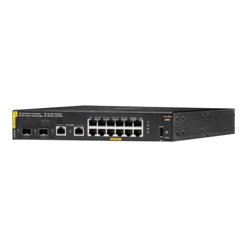 HPE Aruba 6000 12G Class4 PoE 2G - 2SFP 139W Switch - Commutateur - Géré - 12 x 10 - 100 - 1000 (PoE+) + ... (R8N89AABB)_1